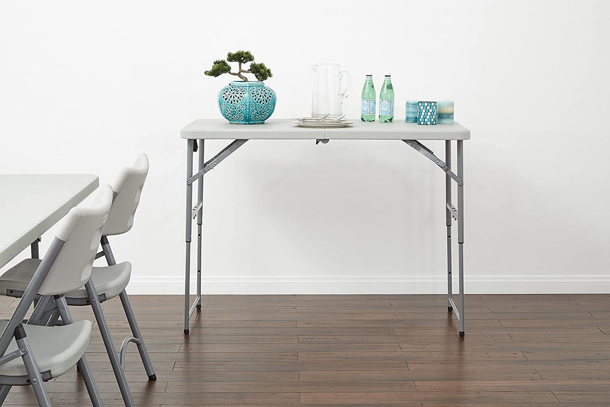 Office Star Products 121.9cm Height-Adjustable Folding Table Light Gray