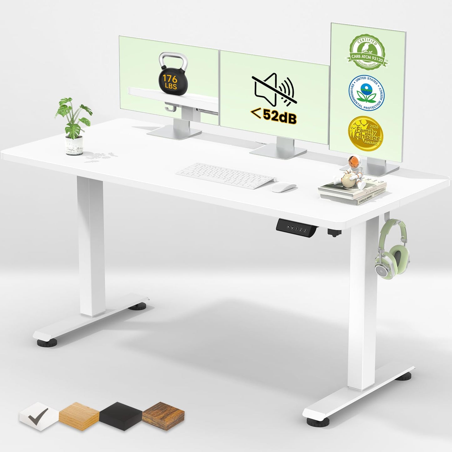 Veken ODHOME123 Electric Standing Desk 139.7cm White
