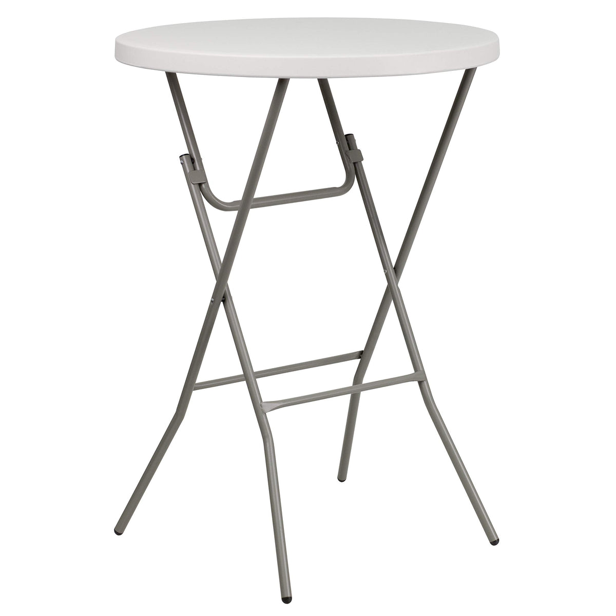 Flash Furniture 80cm Round Folding Bar Height Table Granite White