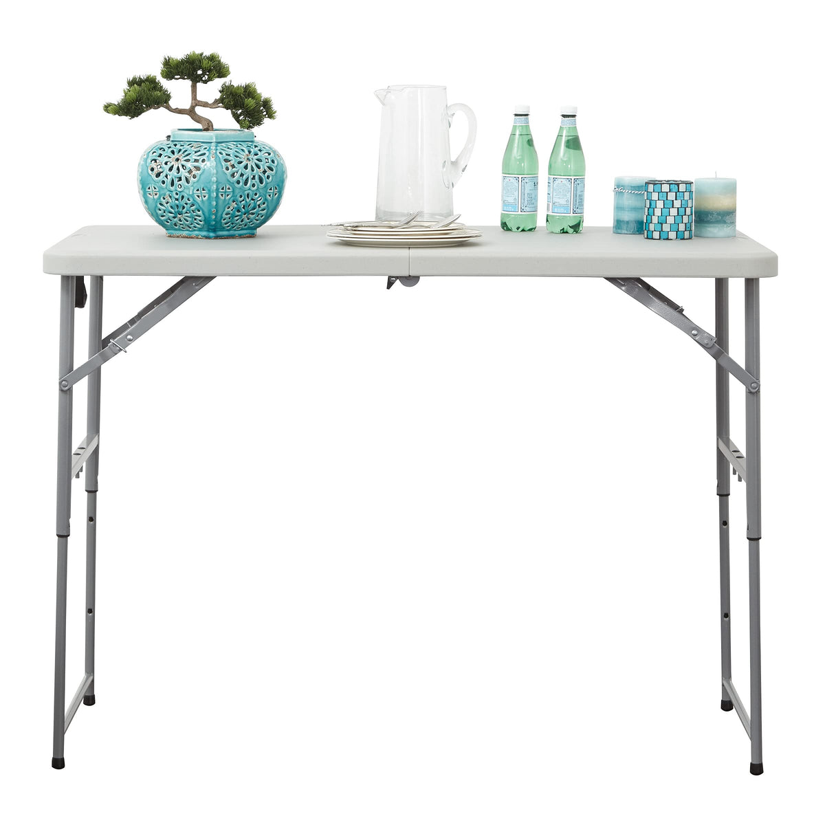 Office Star Products 121.9cm Height-Adjustable Folding Table Light Gray